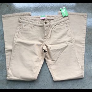 Lilly Pulitzer Sesame Palm Beach Jeans Garment Dye Pants NWT